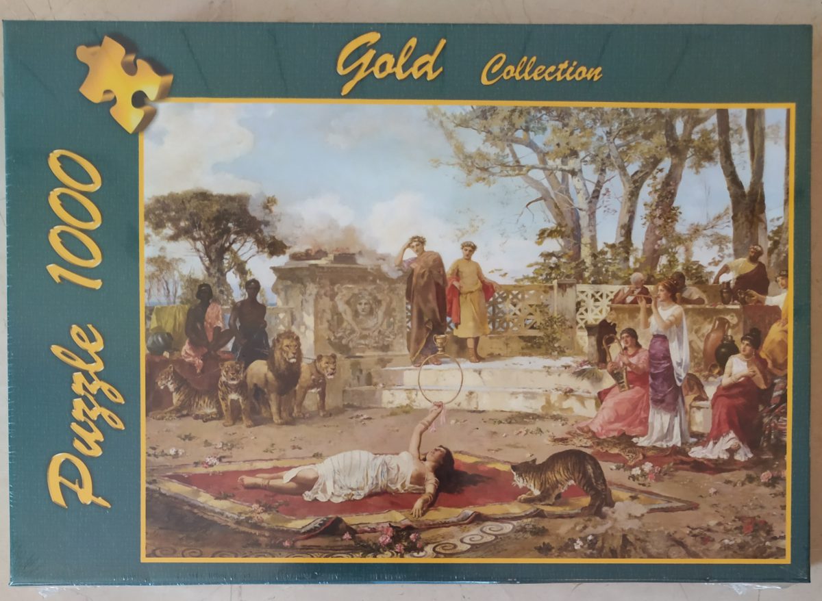 1000, Gold Puzzle, The Lion Tamer, Marie Egner 1000, Gold Puzzle, The Lion Tamer, Marie Egner - Image 1