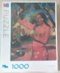 Image of the puzzle 1000, MB, Woman holding Mango, by Paul Gauguin, Factory Sealed, Picture of the box