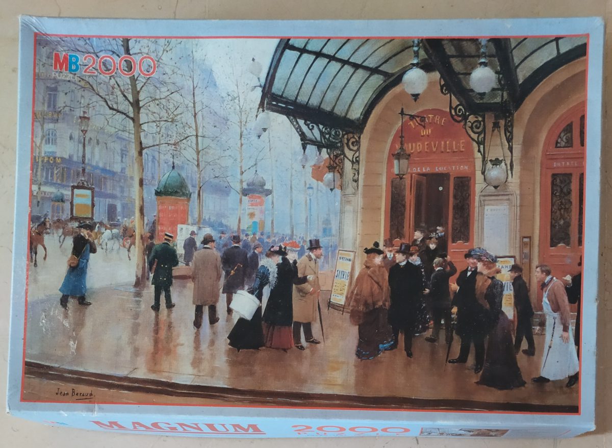 Image of the puzzle 2000, MB, Theatre du Vaudeville, Jean Béraud, Sealed Bag, Picture of the box