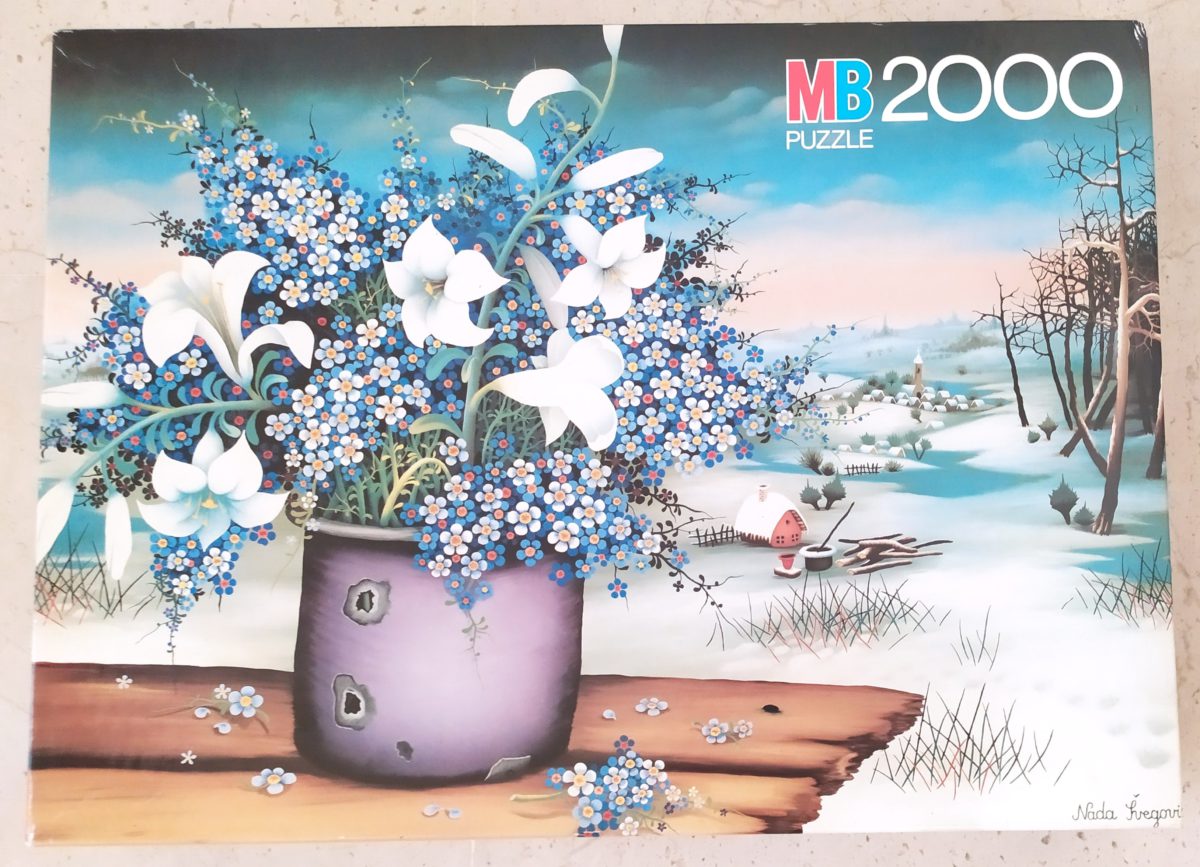 2000, MB, Winter Bouquet, Nada Svegovic, Complete, Listed by Barebrain Image of the puzzle 2000, MB, Winter Bouquet, Nada Svegovic, Complete, Picture of the box
