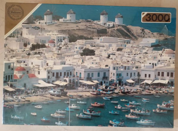 Image of the puzzle 3000, Falcon, Mykonos, Greece, Factory Sealed, Picture of the box