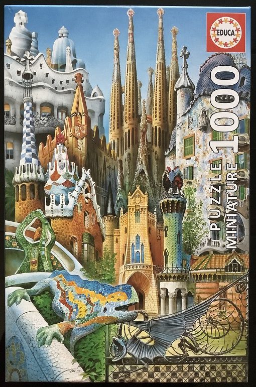 1000, Educa, Gaudí Collage (Miniature), Monés - Rare Puzzles