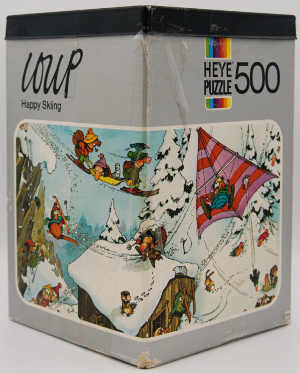 Vintage Heye 500 Piece Jigsaw Puzzle. loup Happy Skiing. Circa 1974 