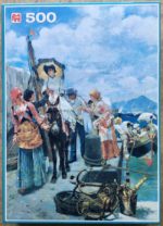 Image of the puzzle 500, Jumbo, On the Quay at Capri, by Giulio Cervi, Complete, Picture of the box