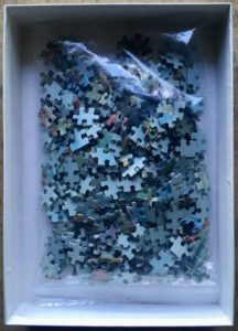 Image of the puzzle 500, Jumbo, On the Quay at Capri, by Giulio Cervi, Complete, Picture of the bag