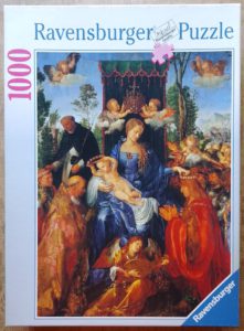 Image of the puzzle 1000, Ravensburger, The Rosary Celebration, by Albrecht Dürer, Complete, Picture of the box
