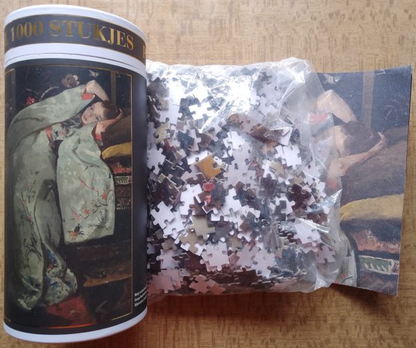 Image of the puzzle 1000, Rijksmuseum, Girl in a White Kimono, by George Hendrik Breitner, Complete, Picture of the contents