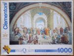 Image of the puzzle 1000, Clementoni, The School of Athens, Raphael, Complete, Picture of the box