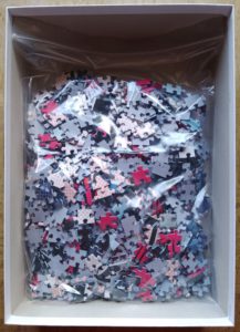 Image of the puzzle 1000, Dino, Mysterious Woman, by Miro Budiš, Complete, Picture of the bag