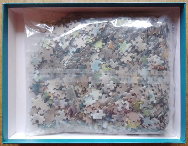 Image of the puzzle 1000, Pomegranate, Sailboats on the Seine, by Claude Monet, Picture of the bag