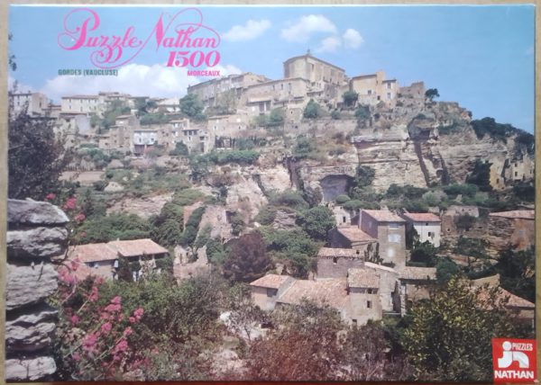 Image of the puzzle 1500, Nathan, Gordes (Vauclause), Complete, Picture of the box