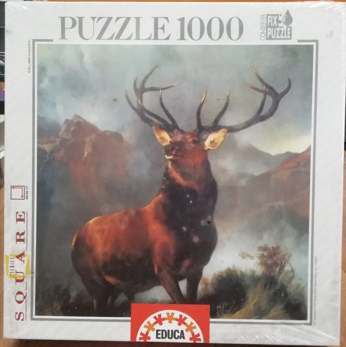 Image of the puzzle 1000, Educa, Monarch of the Glen, Edwin Landseer, Factory Sealed, Picture of the box