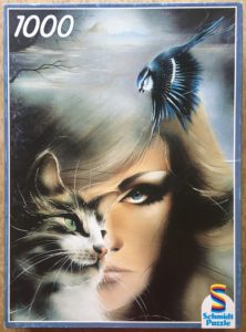 Image of the puzzle 1000, Schmidt, Cat's Eye, Luc Genot, Incomplete, Picture of the box