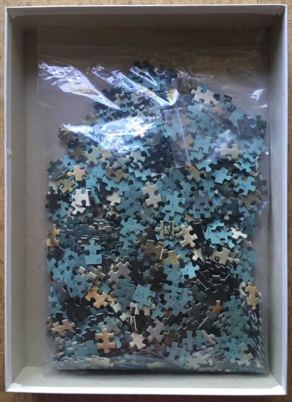 Image of the puzzle 1000, Schmidt, Cat's Eye, Luc Genot, Incomplete, Picture of the bag