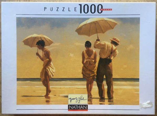 Image of the puzzle 1000, Nathan, Mad Dogs, Jack Vettriano, Factory Sealed, Picture of the box