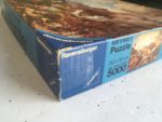 Image of the puzzle 5000, Ravensburger, The Last Battle of the Tirolese Against Napoleon, by Peter von Hess, Sealed Bag, Picture of the corner