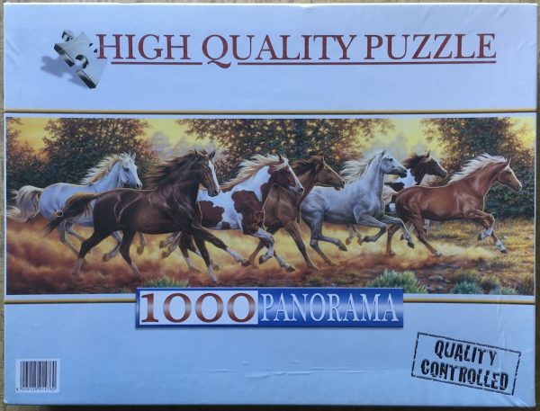 Image of the puzzle 1000, Clementoni, Running Horses, Factory Sealed, Picture of the box