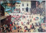 Image of the puzzle 4000, Nathan, Children's Games, Pieter Bruegel the Elder, Complete, Picture of the puzzle