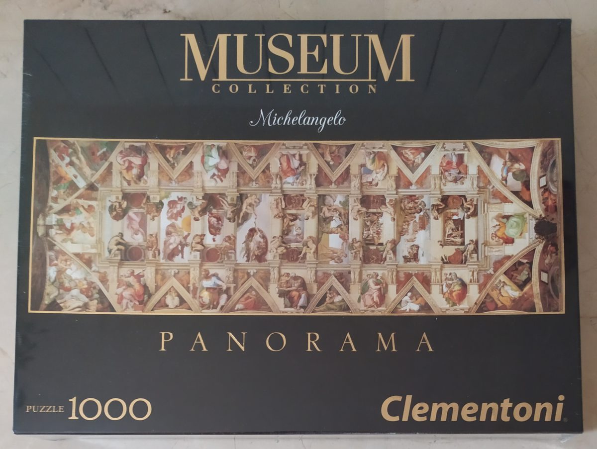 1000, Clementoni, The Sistine Chapel, Michelangelo, Factory Sealed, Listed by Barebrain Image of the puzzle 1000, Clementoni, The Sistine Chapel, Michelangelo, Factory Sealed, Picture of the box
