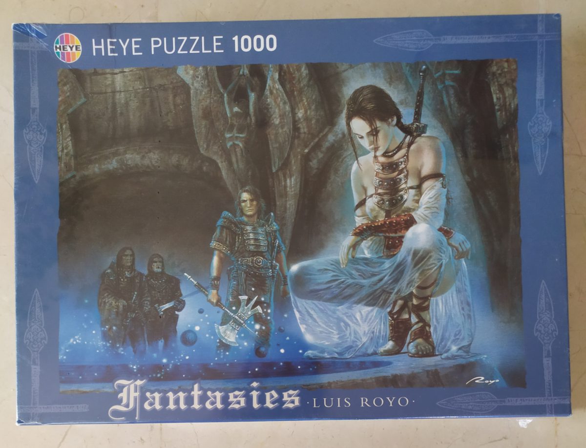 1000, Heye, Meditation, by Luis Royo, Factory Sealed, Listed by Barebrain Image of the puzzle 1000, Heye, Meditation, by Luis Royo, Factory Sealed, Picture of the box