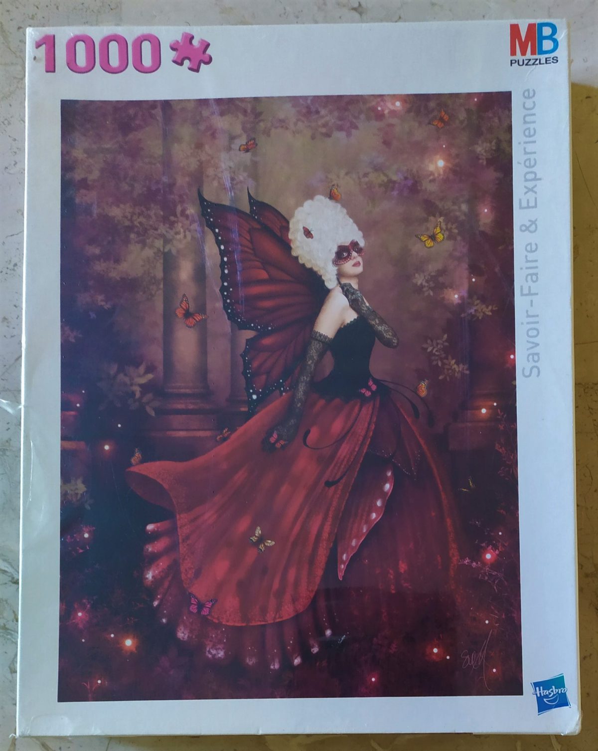 1000, MB, Madame Butterfly, Susan McKivergan, Factory Sealed, Listed by Barebrain Image of the puzzle 1000, MB, Madame Butterfly, Susan McKivergan, Factory Sealed, Picture of the box