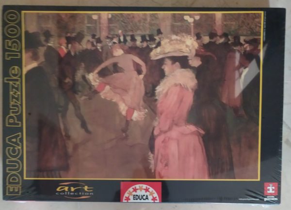 Image of the puzzle 1500, Educa, The Dance of the Moulin Rouge, by Henri Toulouse-Lautrec, Factory Sealed, Picture of the box