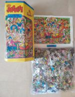 Image of the puzzle 2000, Auguri Mondadori, Love has no Age, by Jacovitti, Sealed Bag, Picture of the contents