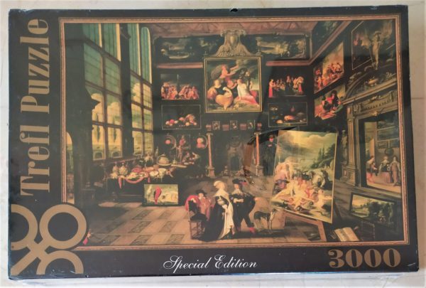 Image of the puzzle 3000, Trefl, Interior of a Collector’s Gallery of Paintings, Cornelis de Baellieur, Factory Sealed, Picture of the box