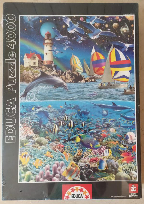 Image of the puzzle 4000, Educa, A Slice of Life, Royce B. McClure, Factory Sealed, Picture of the box