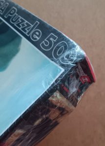 Image of the puzzle 500, Educa, Don Quixote and Sancho, by Alexandre-Gabriel Decamps, Factory Sealed, Picture of the corner