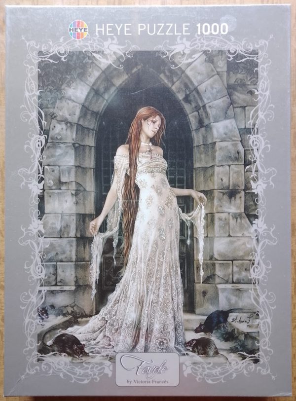 Image of the puzzl 1000, Heye, Dress, by Victoria Francés, Factory Sealed, Picture of the box