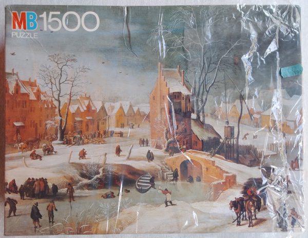 Image of the puzzle 1500, MB, Winter Landscape, Jan Brueghel the Younger, Factory Sealed, Picture of the box