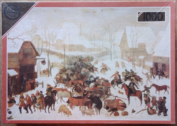 Image of the puzzle 1000, Falcon, Village Encounter, by Roelandt Savery, Complete, Picture of the box
