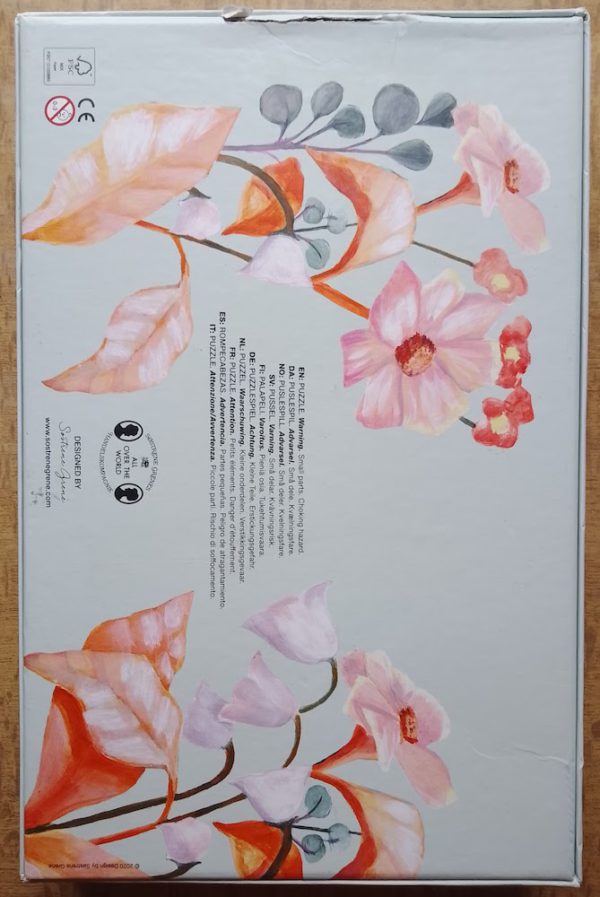 Image of the puzzle 1000, Søstene Grene, Anna & Clara's Puzzle, Complete, Picture of the back