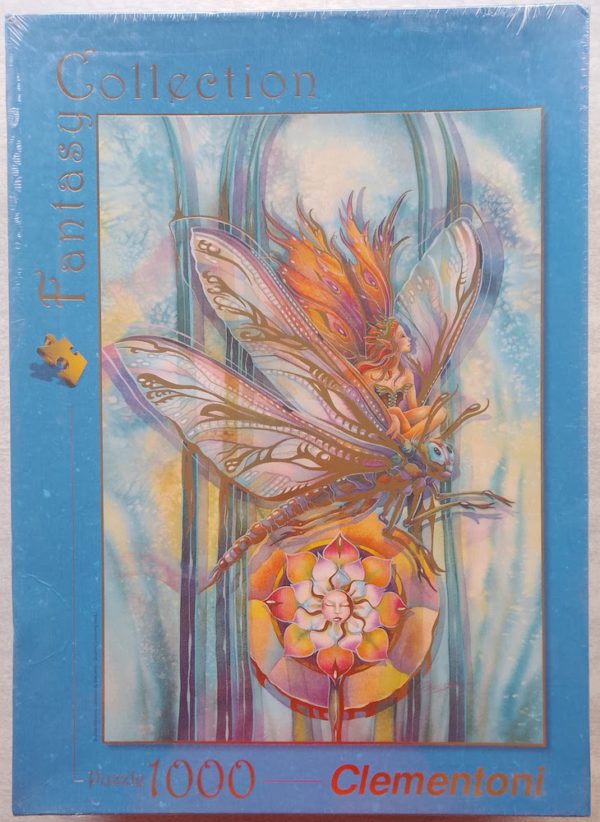 Image of the puzzle 1000, Clementoni, Dragon Rider, by Jody Bergsma, Factory Sealed, Picture of the box