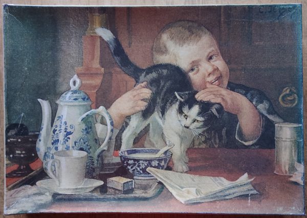 Image of the puzzle 1200, JB, That won't take Long, by Cornelis Jetses, Complete, Picture of the box