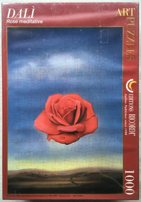 Image of the puzzle 1000, Ricordi, Meditative Rose, by Salvador DalÃ, Factory Sealed, Picture of the box