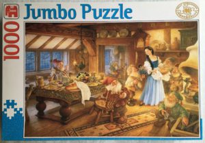 Image of the puzzle 1000, Jumbo, Snow White and the 7 Dwarfs, Scott Gustafson, Sealed Bag, Picture of the box
