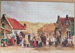 Image of the puzzle 500, White Horse, Village Picture, Jan Gerard Smits, Complete, Picture of the puzzle