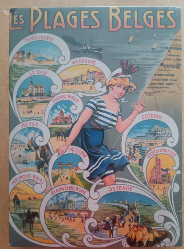 Image of the puzzle 1000, Puzzelman, Les Plages Belges, by Henri Cassiers, Factory Sealed, Picture of the box