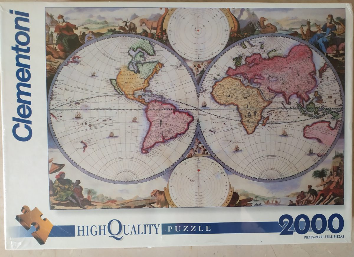 2000, Clementoni, Old Map, by Nicolaes Visscher I, Factory Sealed, Listed by Barebrain Image of the puzzle 2000, Clementoni, Old Map, by Nicolaes Visscher I, Factory Sealed, Picture of the box