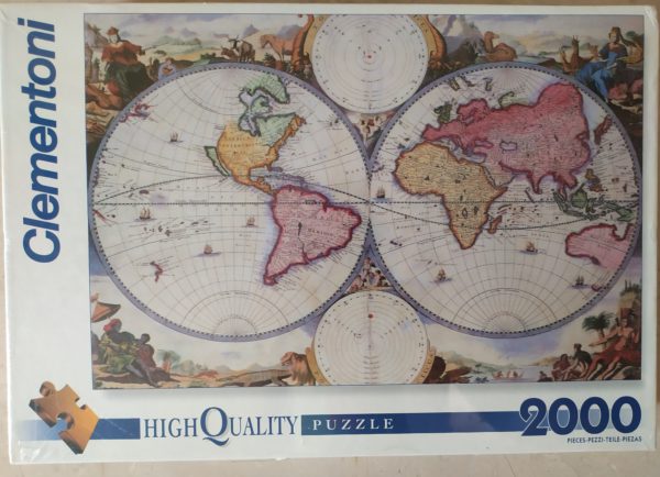 Image of the puzzle 2000, Clementoni, Old Map, by Nicolaes Visscher I, Factory Sealed, Picture of the box