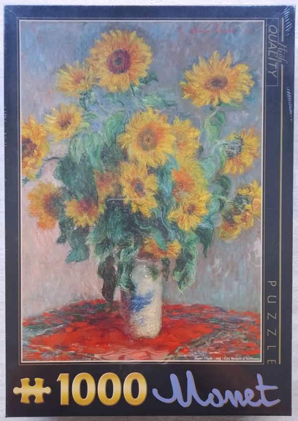 Image of the puzzle 1000, D-Toys, Bouquet of Sunflowers, by Claude Monet, Factory Sealed, Picture of the box