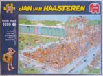 Image of the puzzle 1000, Jumbo, Pool Pile-up, Jan van Haasteren, Factory Sealed, Picture of the box