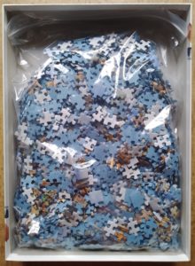 Image of the puzzle 1500, Ravensburger, Funny Cat on Big Ben, Complete, Picture of the bag