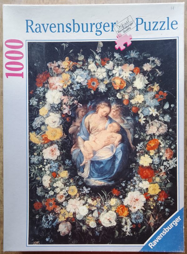 Image of the puzzle 1000, Ravensburger, Madonna with Garland, by Jan Brueghel the Elder, Complete, Picture of the box