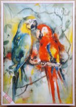 Image of the puzzle 1500, World Games, Parrots, by Jan Kooistra, Complete, Picture of the box