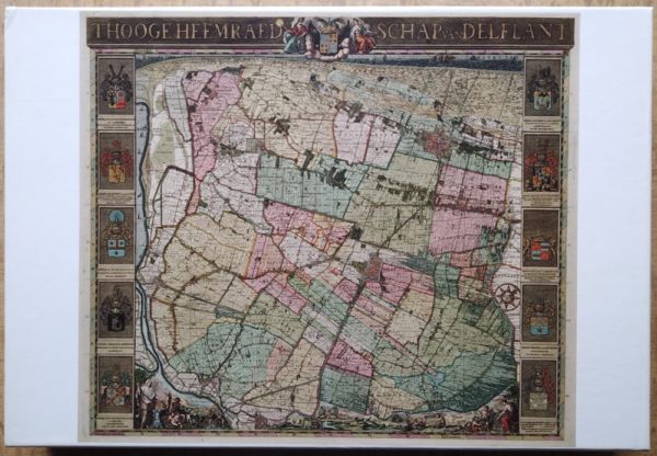 Image of the puzzle 1000, Delfland, Map of Delfland, 1712, by Nicolaas Kruik, Complete, Picture of the box
