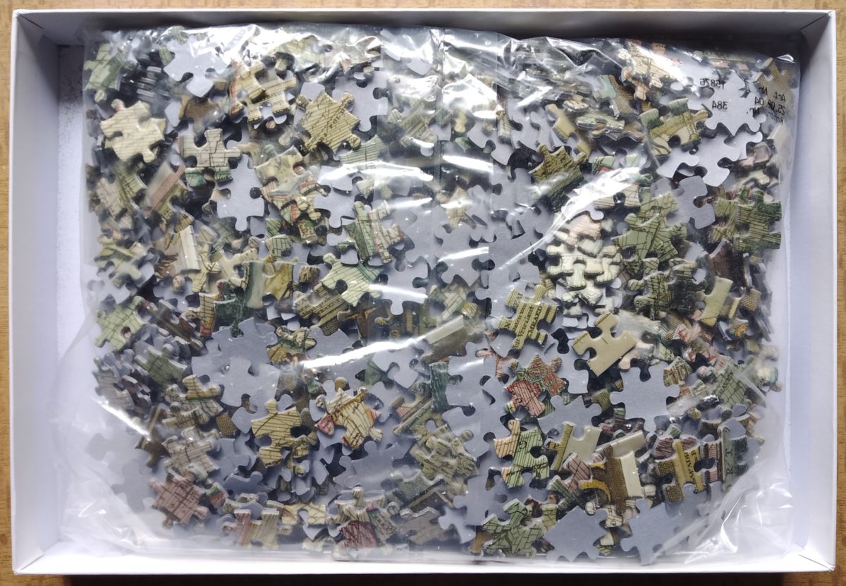 1000, Delfland, Map of Delfland, 1712, by Nicolaas Kruik, Complete, 2023-09-07 Image of the puzzle 1000, Delfland, Map of Delfland, 1712, by Nicolaas Kruik, Complete, Picture of the bag