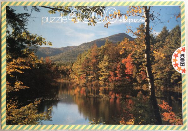 Image of the puzzle 4000, Educa, New Hampshire, USA, Sealed Bag, Picture of the box
